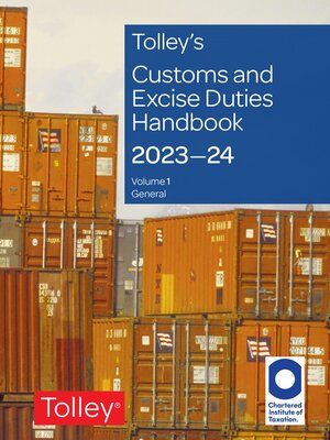 cover image of Tolley's Customs and Excise Duties Handbook